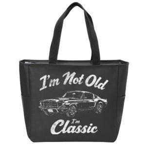 Funny Classic Car Guy Humor Saying For Old Man Enthusiasts Zip Tote Bag