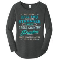 Funny Cross Country Runner Gift For Running Coach Women's Perfect Tri Tunic Long Sleeve Shirt