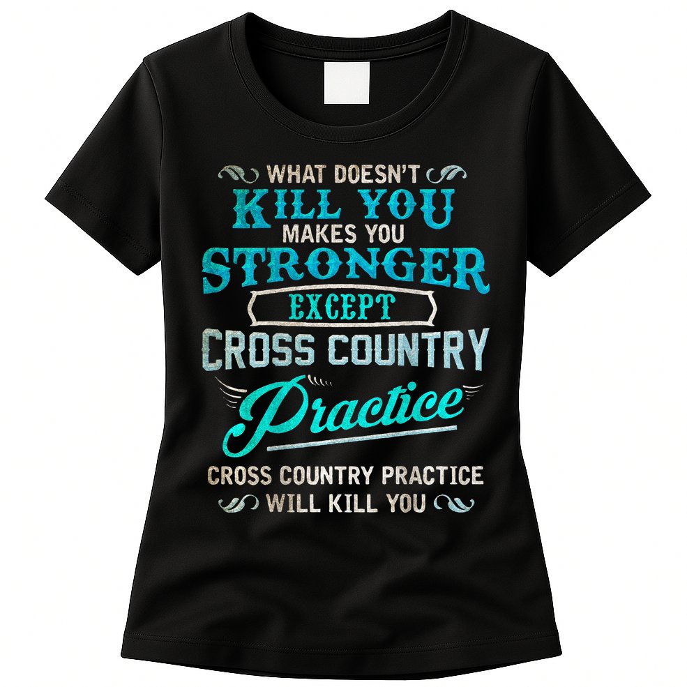 Funny Cross Country Runner Gift For Running Coach Womens T-Shirt