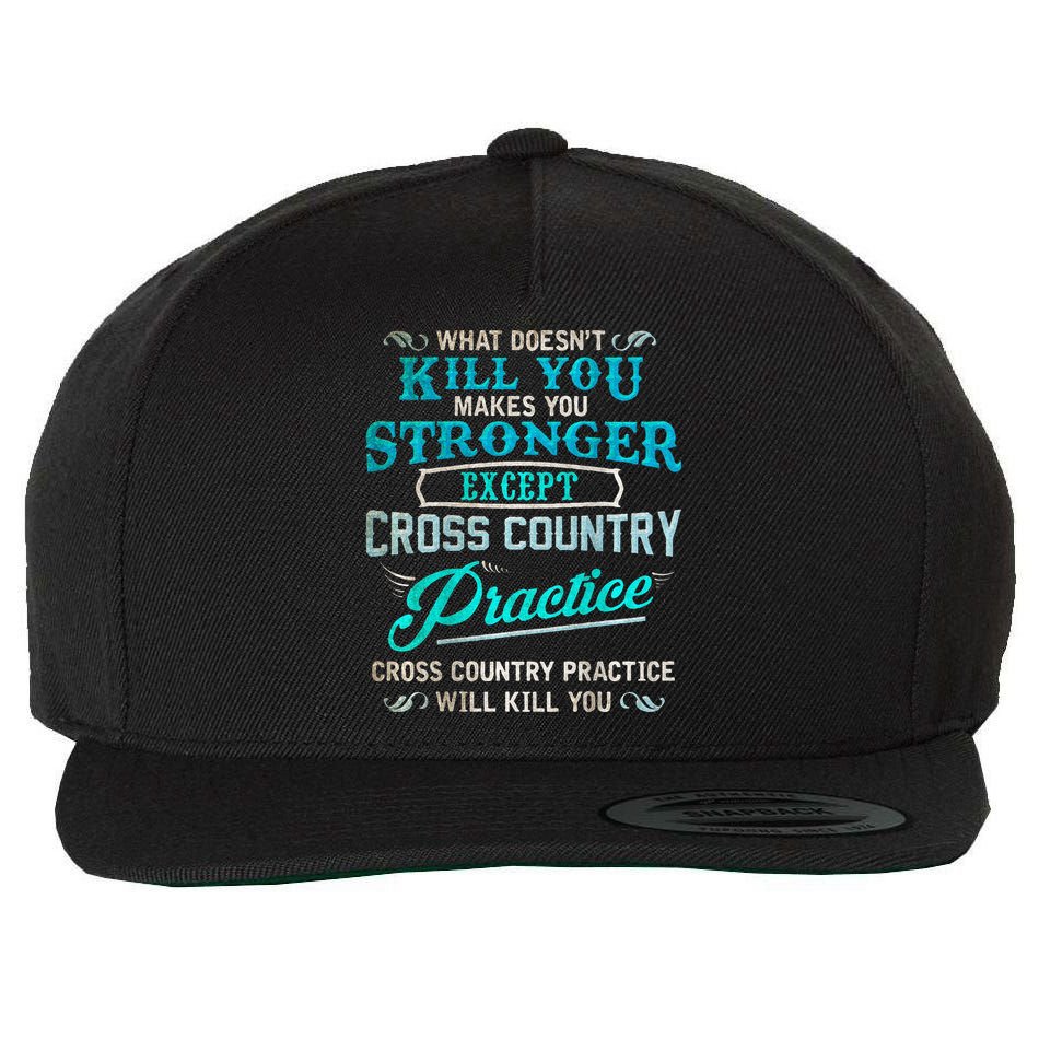 Funny Cross Country Runner Gift For Running Coach Wool Snapback Cap