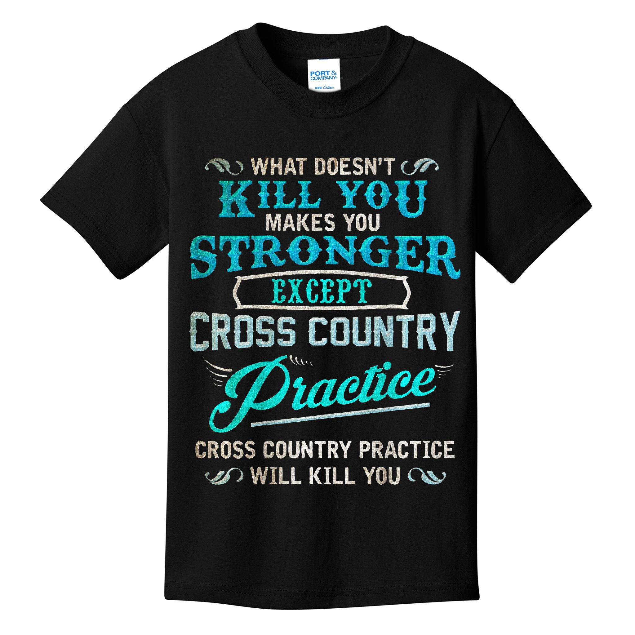 Funny Cross Country Runner Gift For Running Coach Kids T-Shirt