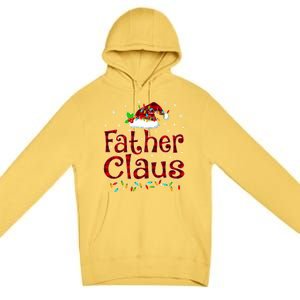 Father Claus Christmas Pajama Matching Family Xmas Lights Meaningful Gift Premium Pullover Hoodie