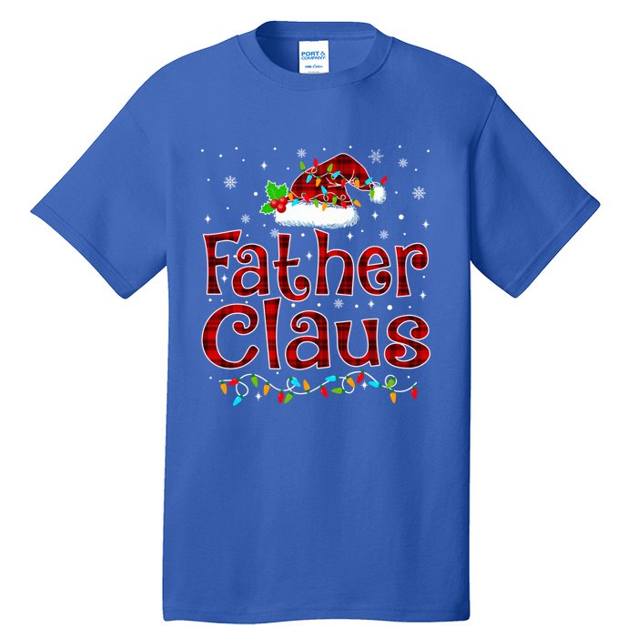 Father Claus Christmas Pajama Matching Family Xmas Lights Meaningful Gift Tall T-Shirt