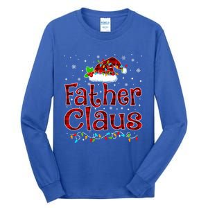 Father Claus Christmas Pajama Matching Family Xmas Lights Meaningful Gift Tall Long Sleeve T-Shirt