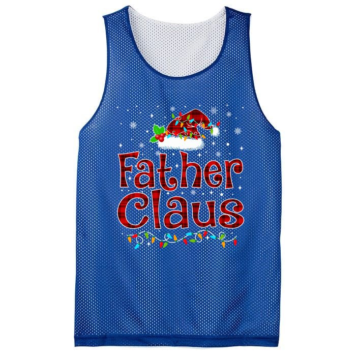 Father Claus Christmas Pajama Matching Family Xmas Lights Meaningful Gift Mesh Reversible Basketball Jersey Tank