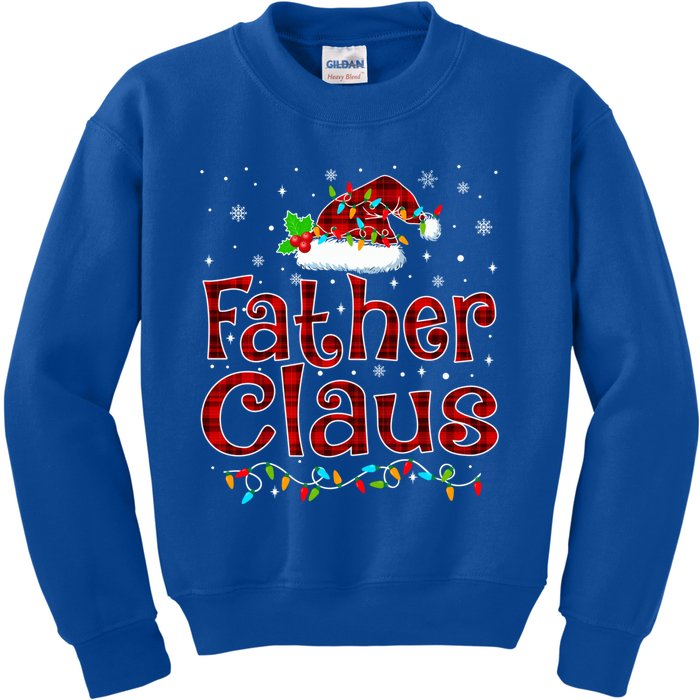 Father Claus Christmas Pajama Matching Family Xmas Lights Meaningful Gift Kids Sweatshirt