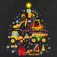 Funny Christmas Construction Vehicles Tree Adult Drive Performance Visor
