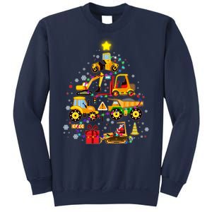 Funny Christmas Construction Vehicles Tree Sweatshirt