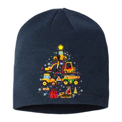 Funny Christmas Construction Vehicles Tree Sustainable Beanie