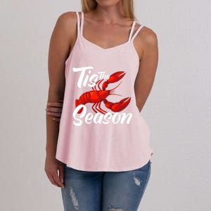 Funny Crayfish Crawfish Boil Tis The Season Gift Women's Strappy Tank