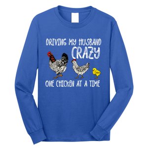 Funny Crazy Chicken Lady Gift For Fowl Animal Lover Gift Long Sleeve Shirt