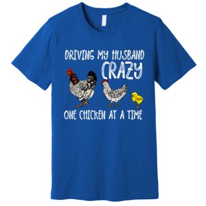 Funny Crazy Chicken Lady Gift For Fowl Animal Lover Gift Premium T-Shirt