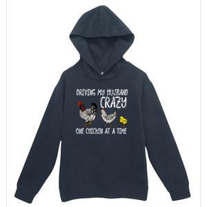 Funny Crazy Chicken Lady Gift For Fowl Animal Lover Gift Urban Pullover Hoodie