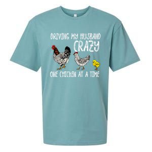 Funny Crazy Chicken Lady Gift For Fowl Animal Lover Gift Sueded Cloud Jersey T-Shirt