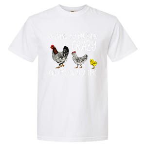 Funny Crazy Chicken Lady Gift For Fowl Animal Lover Gift Garment-Dyed Heavyweight T-Shirt