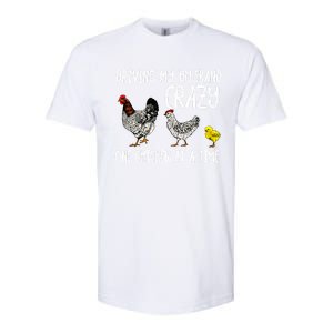 Funny Crazy Chicken Lady Gift For Fowl Animal Lover Gift Softstyle CVC T-Shirt