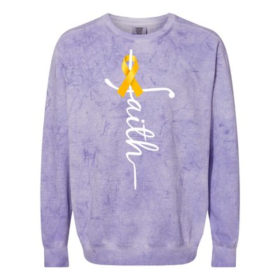 Fath Childhood Cancer Awareness Colorblast Crewneck Sweatshirt