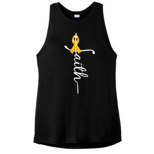 Fath Childhood Cancer Awareness Ladies PosiCharge Tri-Blend Wicking Tank