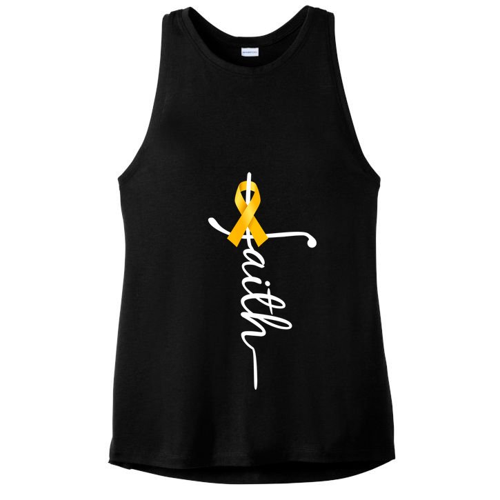Fath Childhood Cancer Awareness Ladies PosiCharge Tri-Blend Wicking Tank