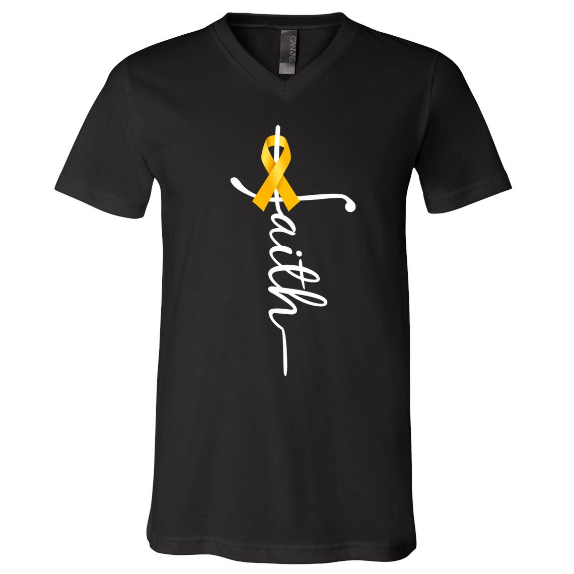 Fath Childhood Cancer Awareness V-Neck T-Shirt