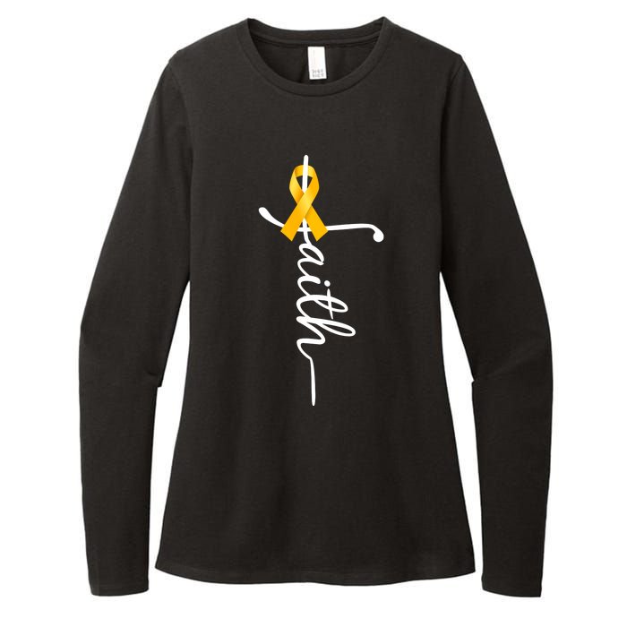 Fath Childhood Cancer Awareness Womens CVC Long Sleeve Shirt