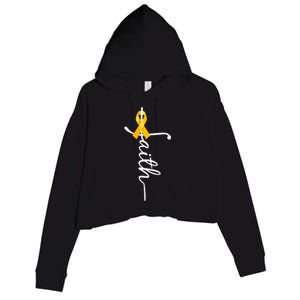 Fath Childhood Cancer Awareness Crop Fleece Hoodie