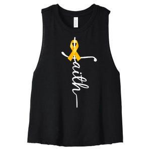 Fath Childhood Cancer Awareness Women's Racerback Cropped Tank