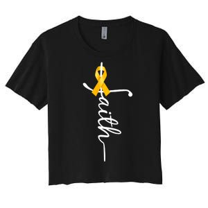 Fath Childhood Cancer Awareness Women's Crop Top Tee