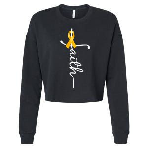 Fath Childhood Cancer Awareness Cropped Pullover Crew