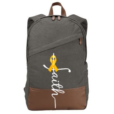 Fath Childhood Cancer Awareness Cotton Canvas Backpack