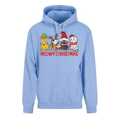 Funny Christmas Cats Cute Kitten Cats Santa Hat Xmas Unisex Surf Hoodie