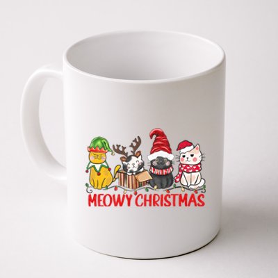 Funny Christmas Cats Cute Kitten Cats Santa Hat Xmas Coffee Mug