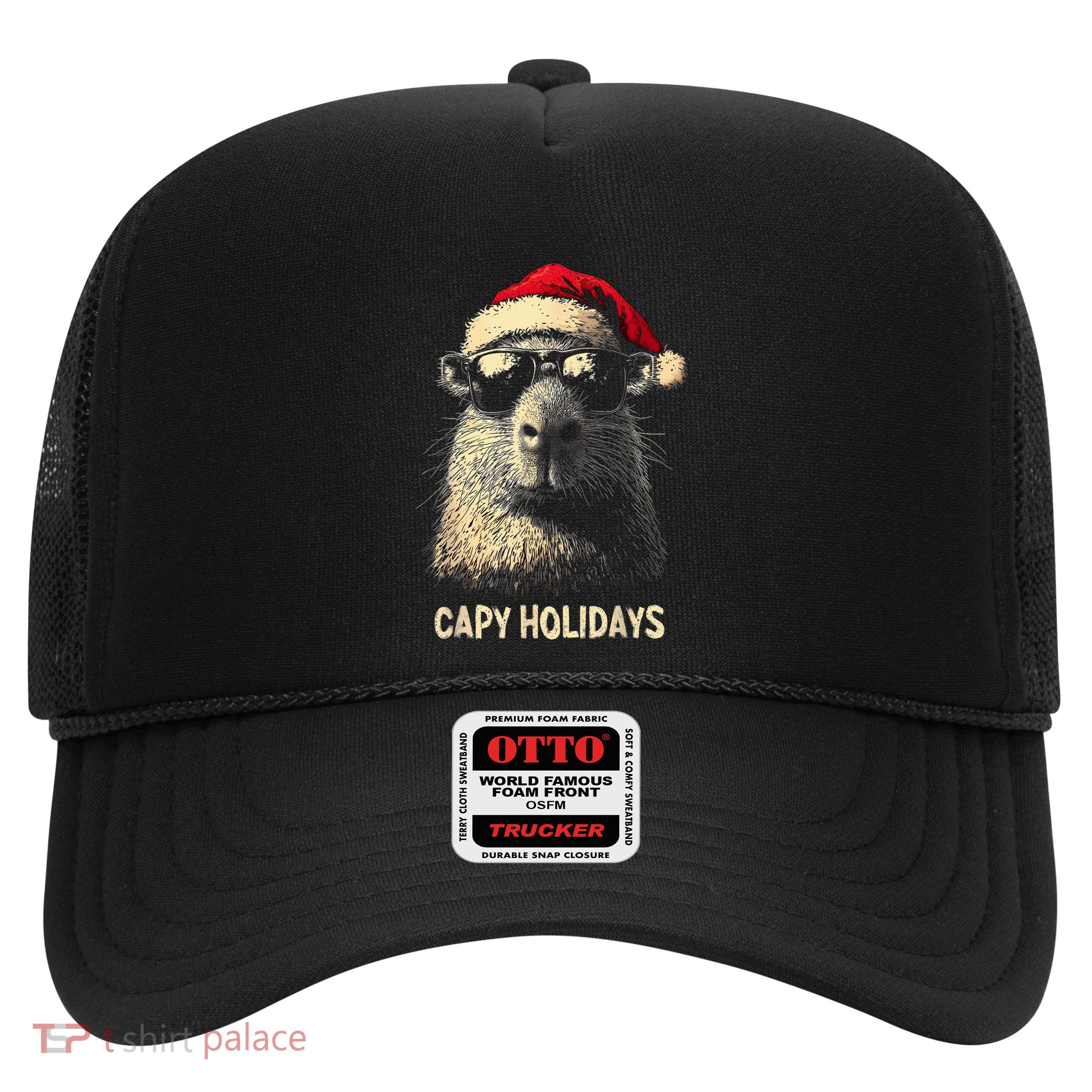 Funny Christmas Capy Holidays Xmas Capybara Trucker Hat