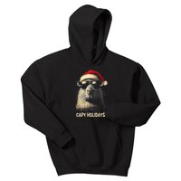 Funny Christmas Capy Holidays Xmas Capybara Kids Hoodie