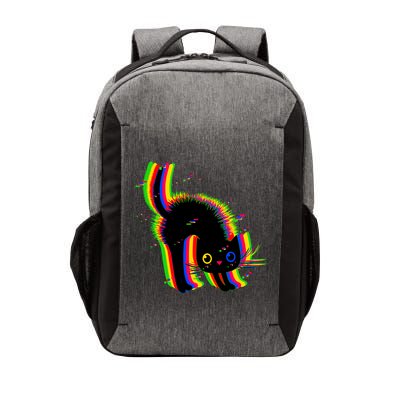 Funny Cute Colorful Glitch Cat Vector Backpack