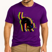 Funny Cute Colorful Glitch Cat Performance Shirt