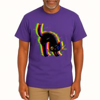 Funny Cute Colorful Glitch Cat Tall T-Shirt
