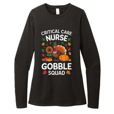 Funny Critical Care Nurese Gobble Squad Thanksgiving Fall Womens CVC Long Sleeve Shirt