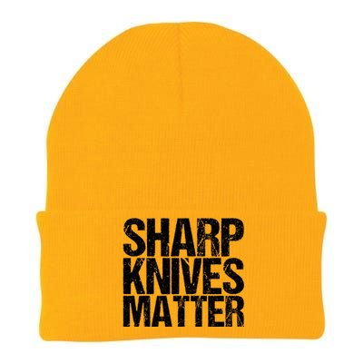 Funny Culinary Chef Sharp Knives Matter Gift Knit Cap Winter Beanie