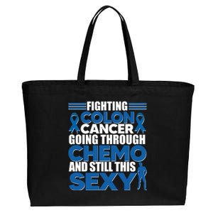 Fighting Colon Cancer Going Through Chemo And Still This Sexy Cotton Canvas Jumbo Tote