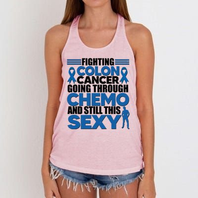 Fighting Colon Cancer Going Through Chemo And Still This Sexy Women's Knotted Racerback Tank