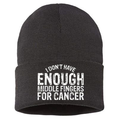 Funny Chemo Chemotherapy Battle Cancer Sustainable Knit Beanie