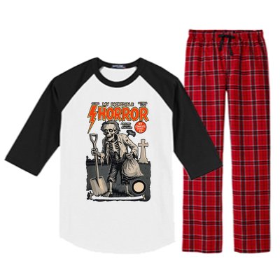 Funny Comic Cover Halloween Fancy Dress Raglan Sleeve Pajama Set