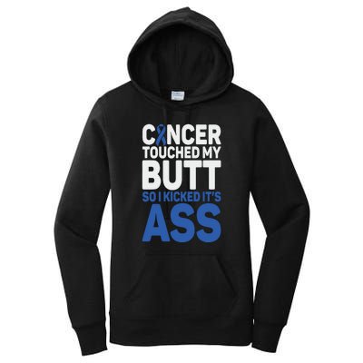 Funny Colon Cancer Survivor Cancer Awareness Ribbon Women's Pullover Hoodie