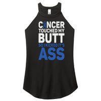 Funny Colon Cancer Survivor Cancer Awareness Ribbon Women's Perfect Tri Rocker Tank