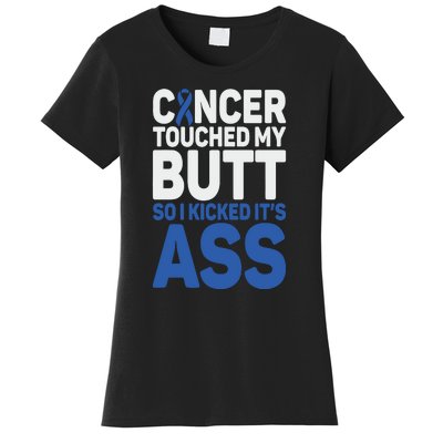 Funny Colon Cancer Survivor Cancer Awareness Ribbon Women's T-Shirt