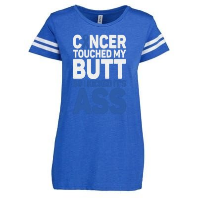 Funny Colon Cancer Survivor Cancer Awareness Ribbon Enza Ladies Jersey Football T-Shirt