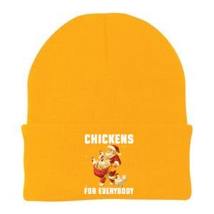 Funny Chicken Christmas Chicken Lover Xmas Day Santa Claus Gift Knit Cap Winter Beanie