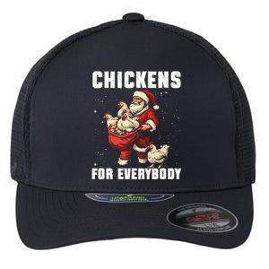 Funny Chicken Christmas Chicken Lover Xmas Day Santa Claus Gift Flexfit Unipanel Trucker Cap