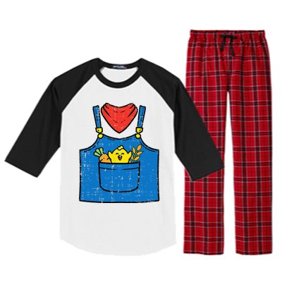 Farmer Costume Cute Halloween Farm Farming Funny Funny Raglan Sleeve Pajama Set